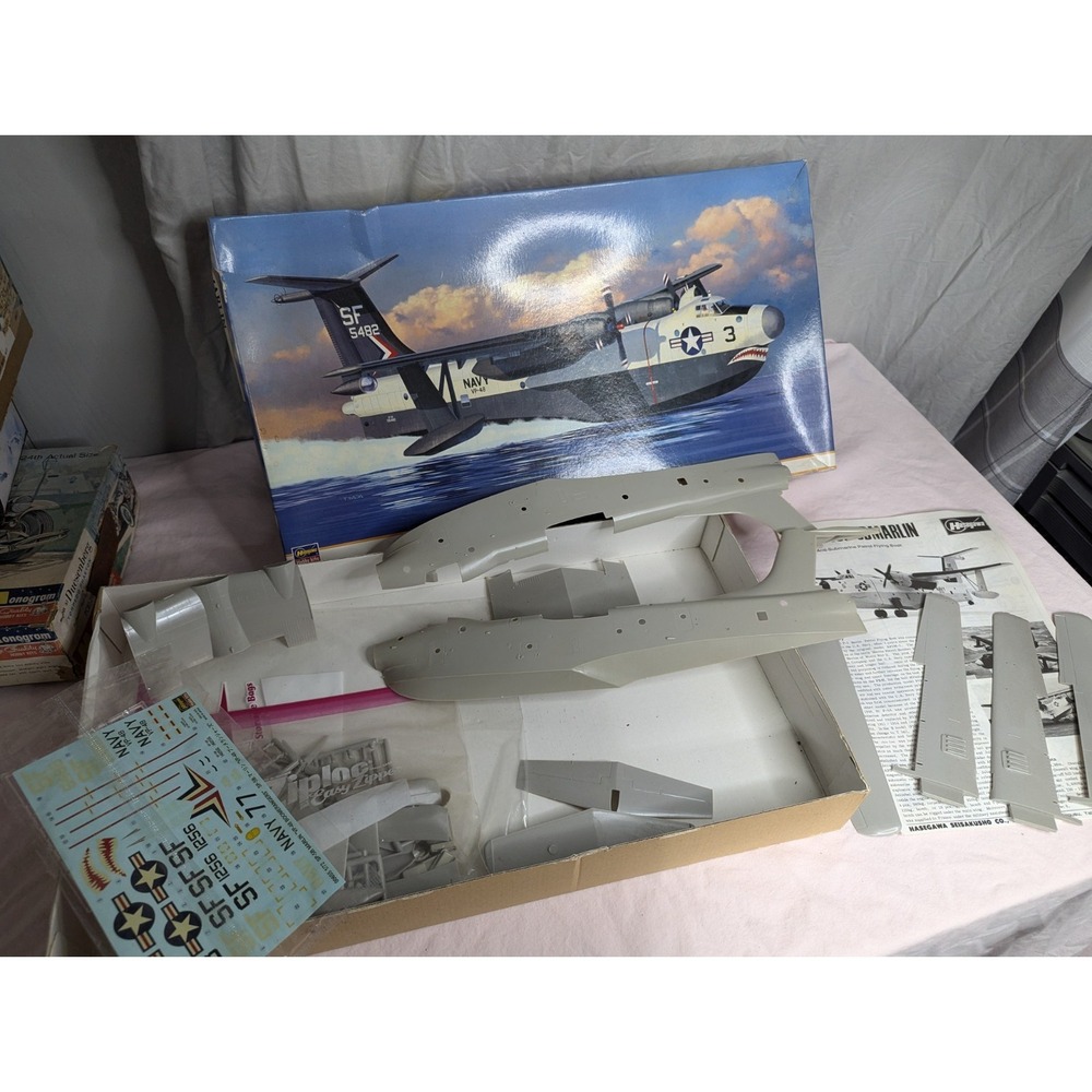 Vintage Hasegawa SP-5B Marlin VP-48 Boomerangers military model airplane‎ kit